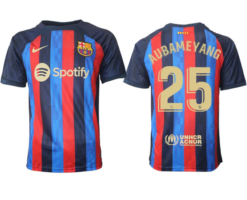 Men 2022-2023 Club Barcelona home aaa version blue 25 Soccer Jersey